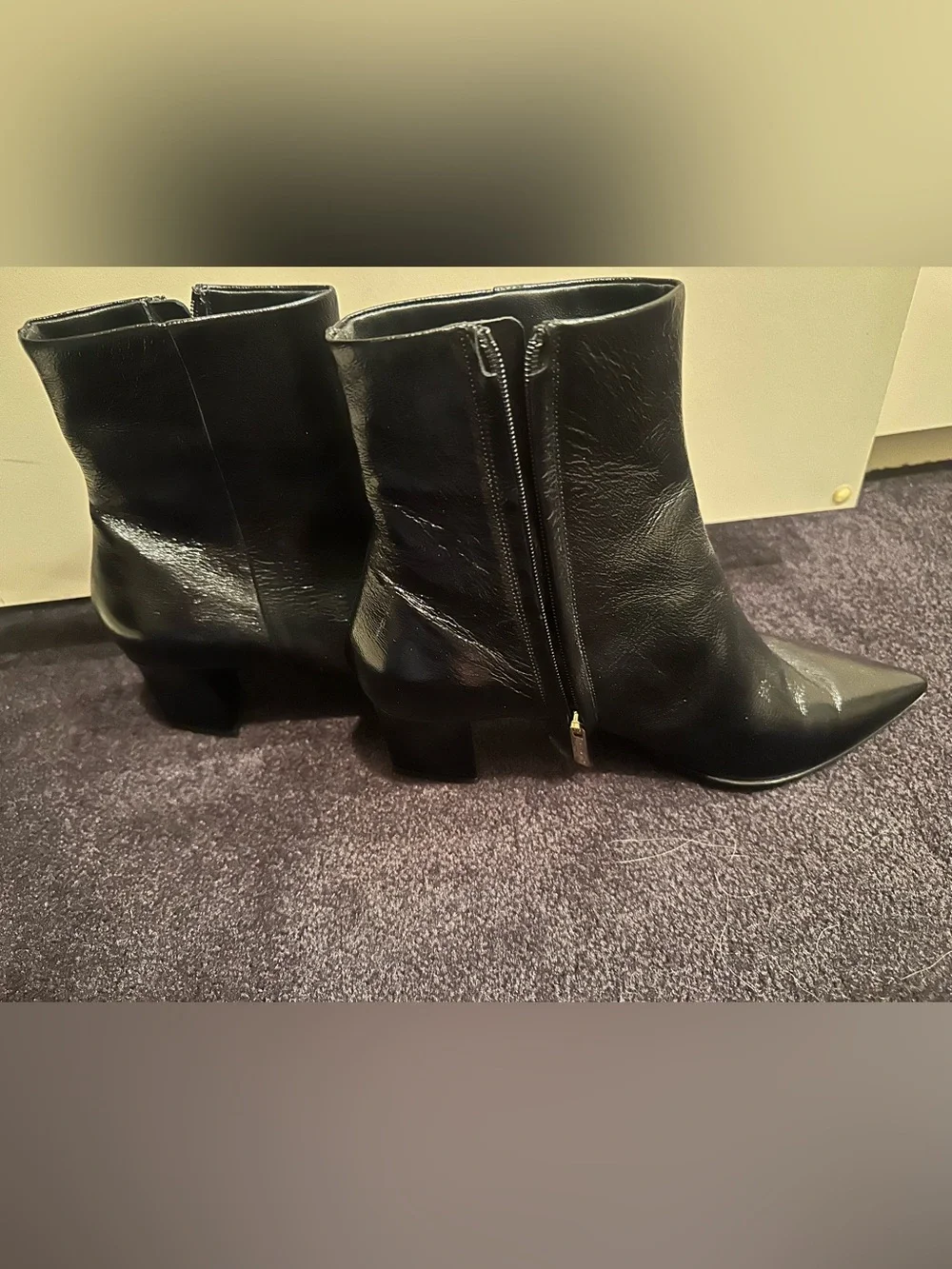 Tamara Mellon Leather Pointed Toe Ankle Boots 37.5 US7.5 NEW $595